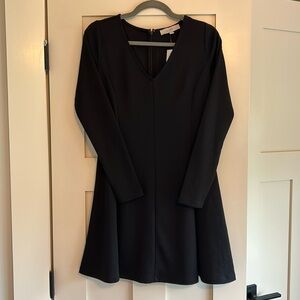 NWT LOFT Long Sleeve Black Dress